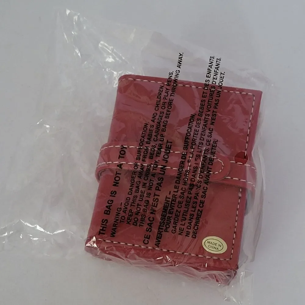 Home Accents Compact Brag Book Wallet with Strap and Contrast Stitching